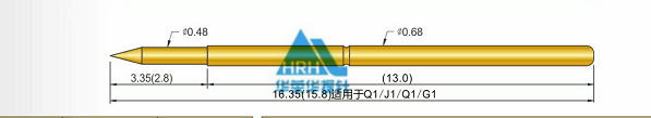 p50測(cè)試探針尺寸、50min測(cè)試探針尺寸、測(cè)試探針規(guī)格