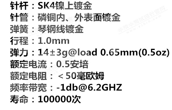 026-BJ-5.7L、BGA雙頭探針、測試探針