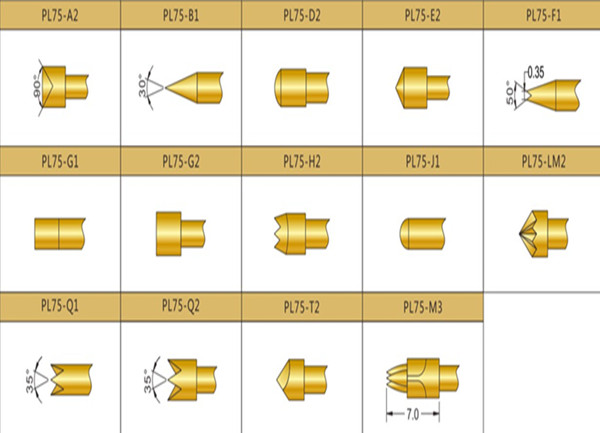 PL75探針頭型、華榮華測試探針廠家