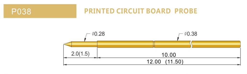 PA038探針尺寸，華榮華探針廠家